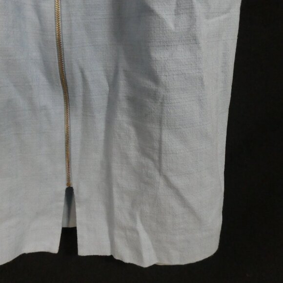 ANN TAYLOR | size 0 | Elegant Light Blue Knee Length Dress | Zip Back Closure - Picture 14 of 14